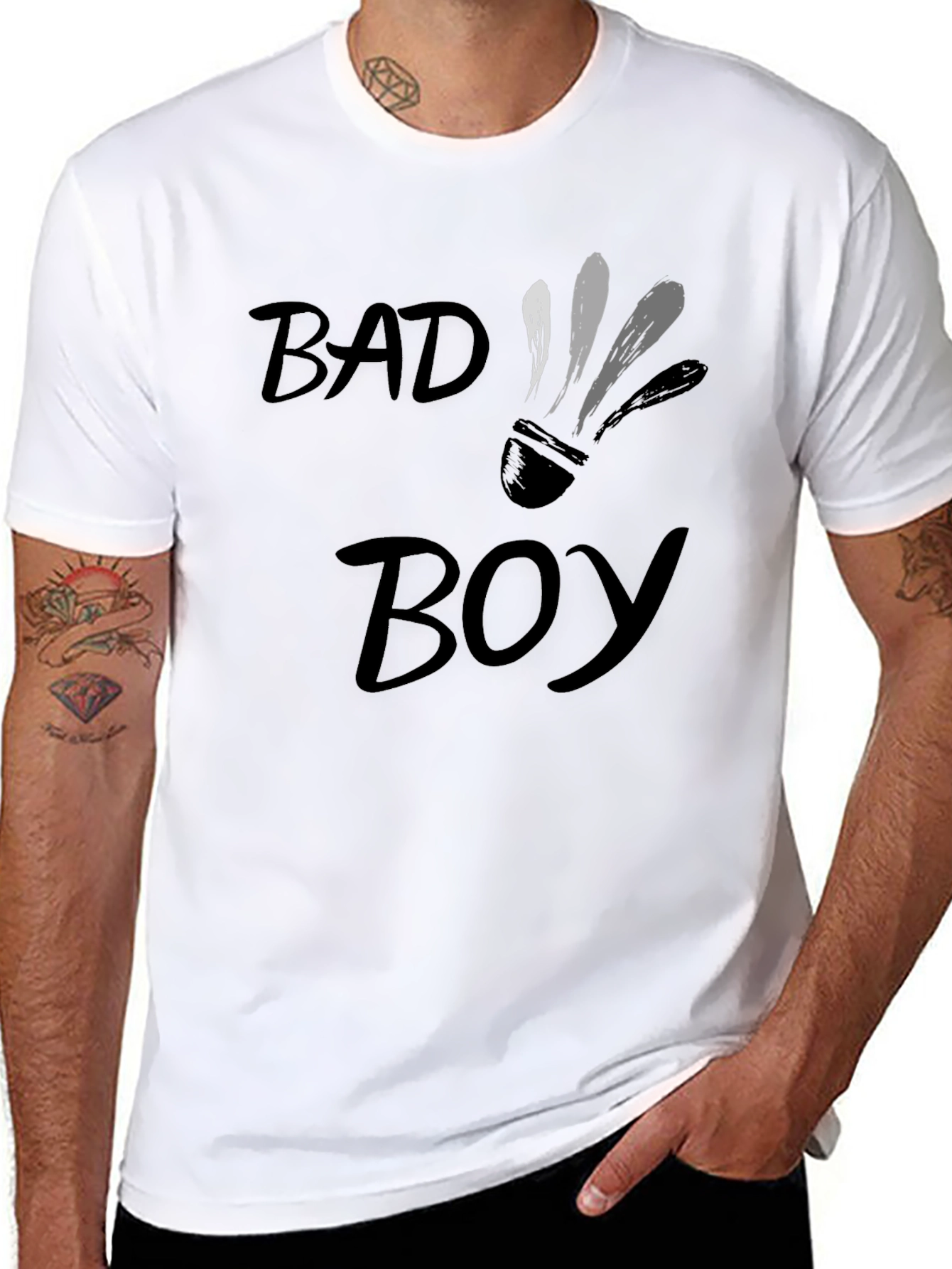 Bad Boy Shuttlecock Graphic T-Shirt - Casual Tee