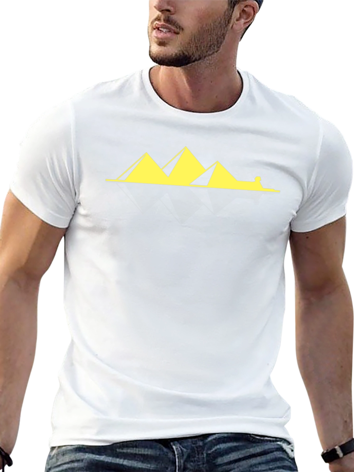 Egyptian Pyramids & Sphinx Graphic Tee - Black