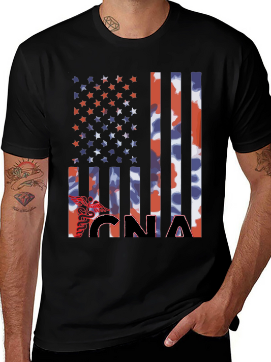 CNA Patriotic Flag Graphic T-Shirt
