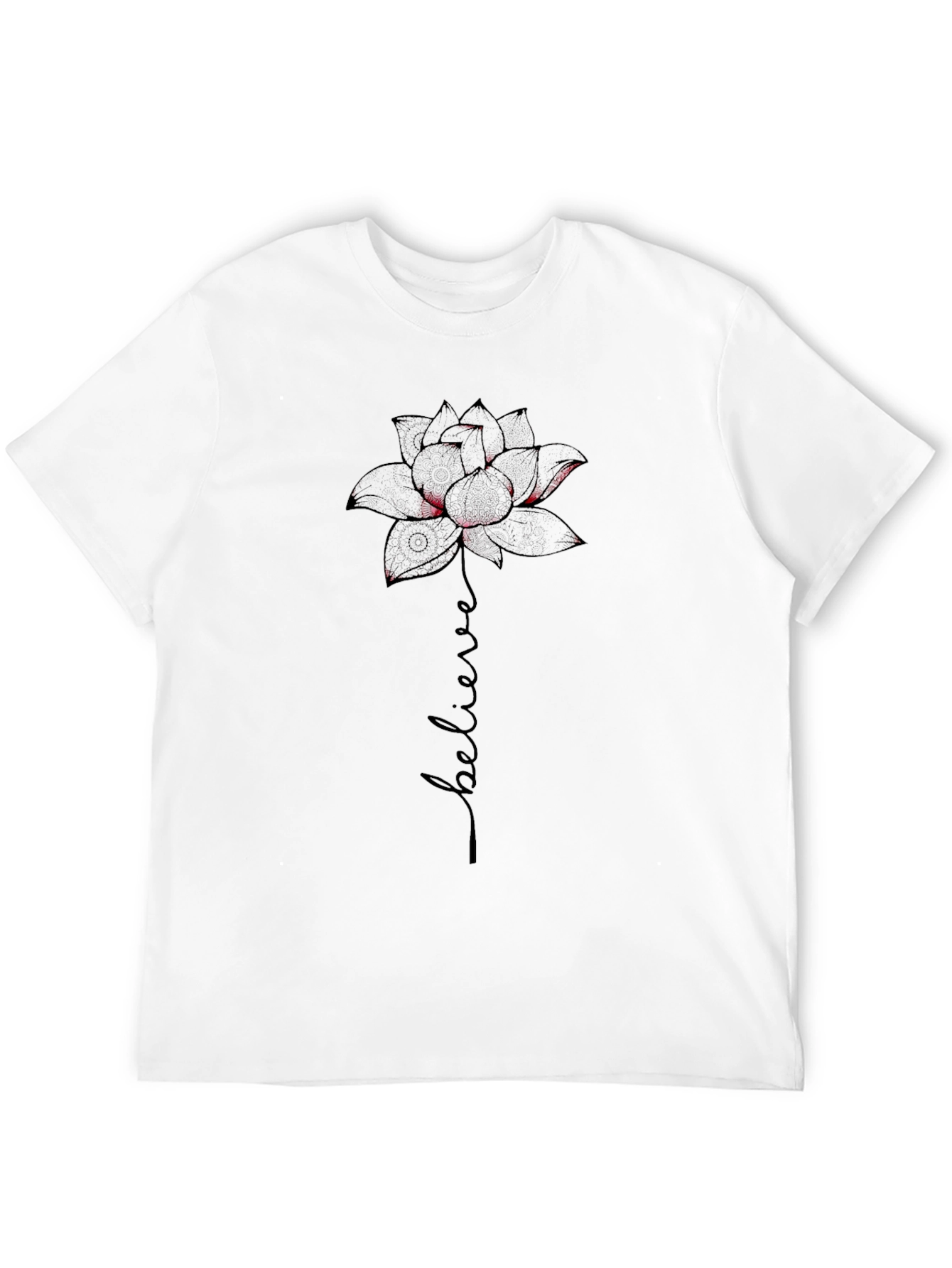 Lotus Believe Graphic Tee - Black Unisex Shirt