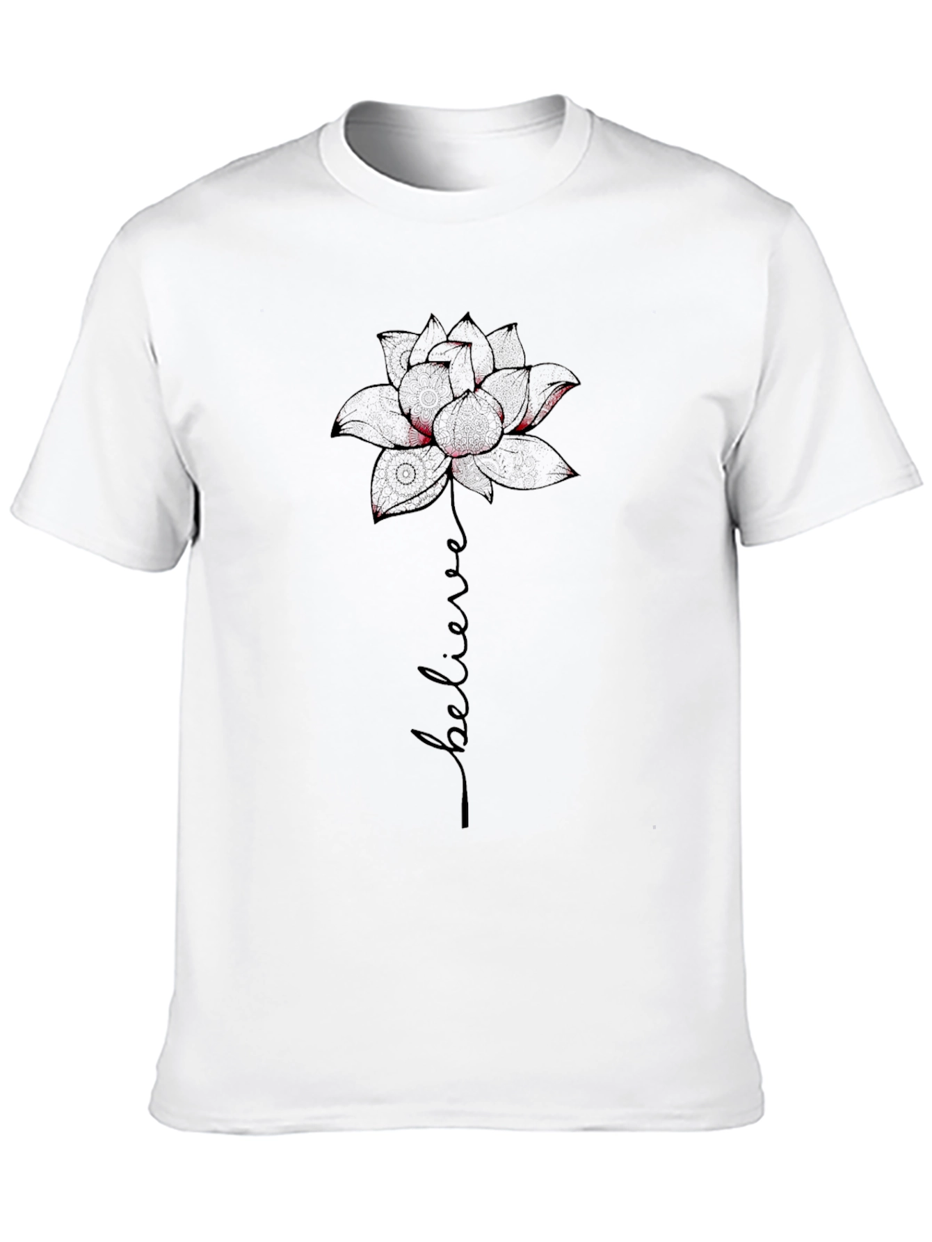 Lotus Believe Graphic Tee - Black Unisex Shirt