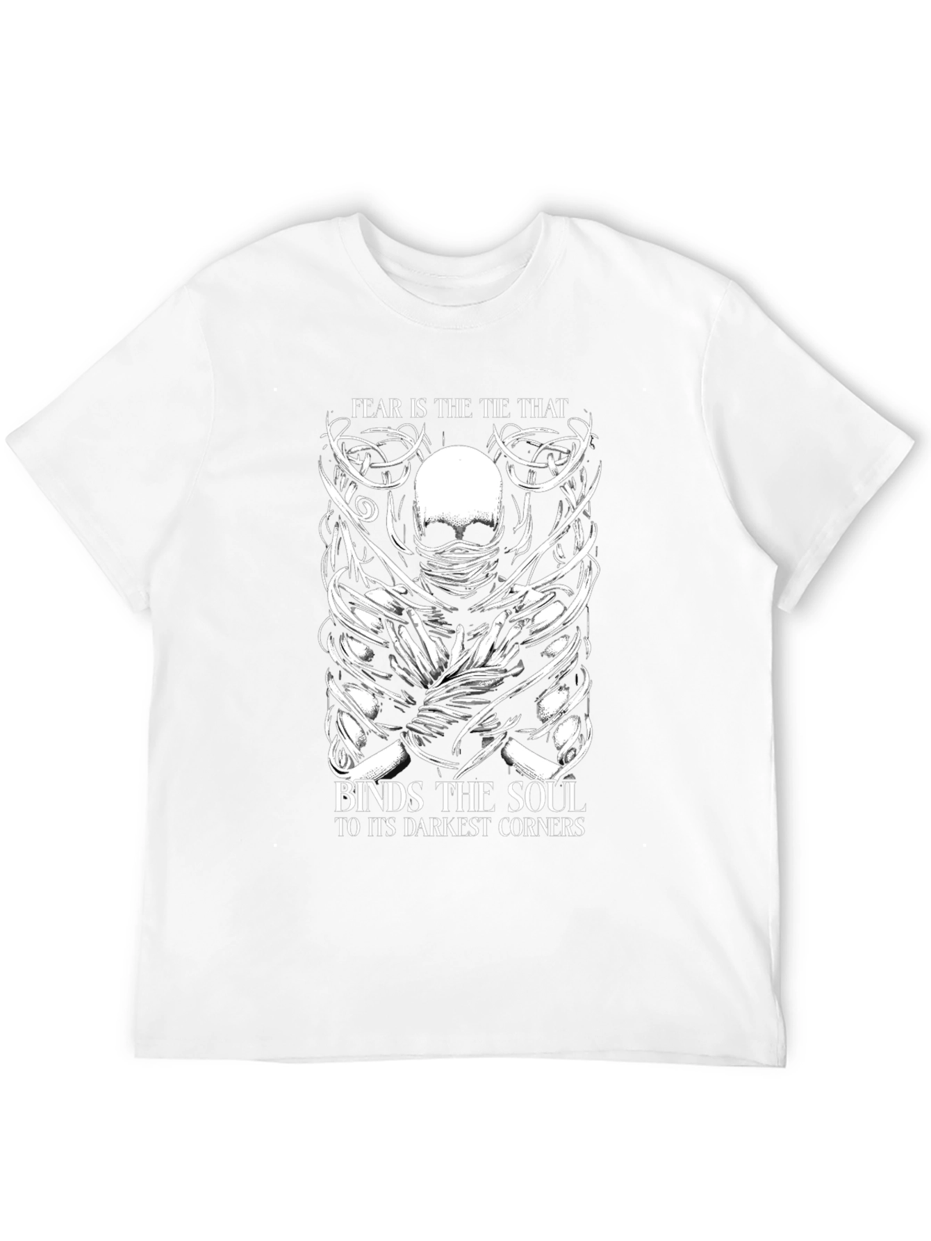 Fear Binds Soul Graphic T-Shirt - Dark Aesthetic Tee