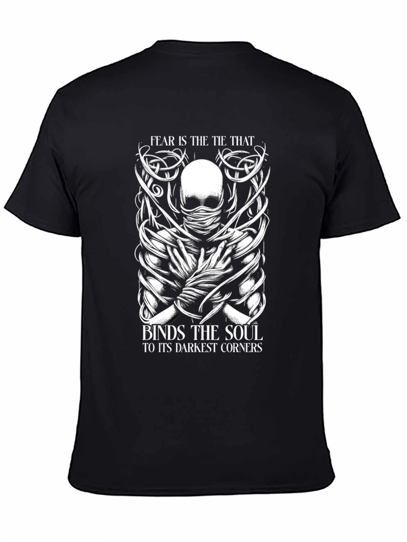 Fear Binds Soul Graphic T-Shirt - Dark Aesthetic Tee