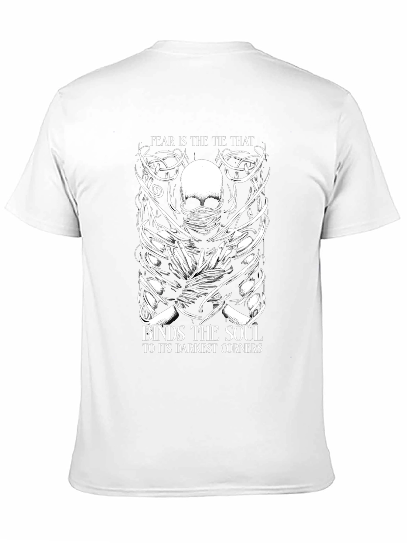 Fear Binds Soul Graphic T-Shirt - Dark Aesthetic Tee
