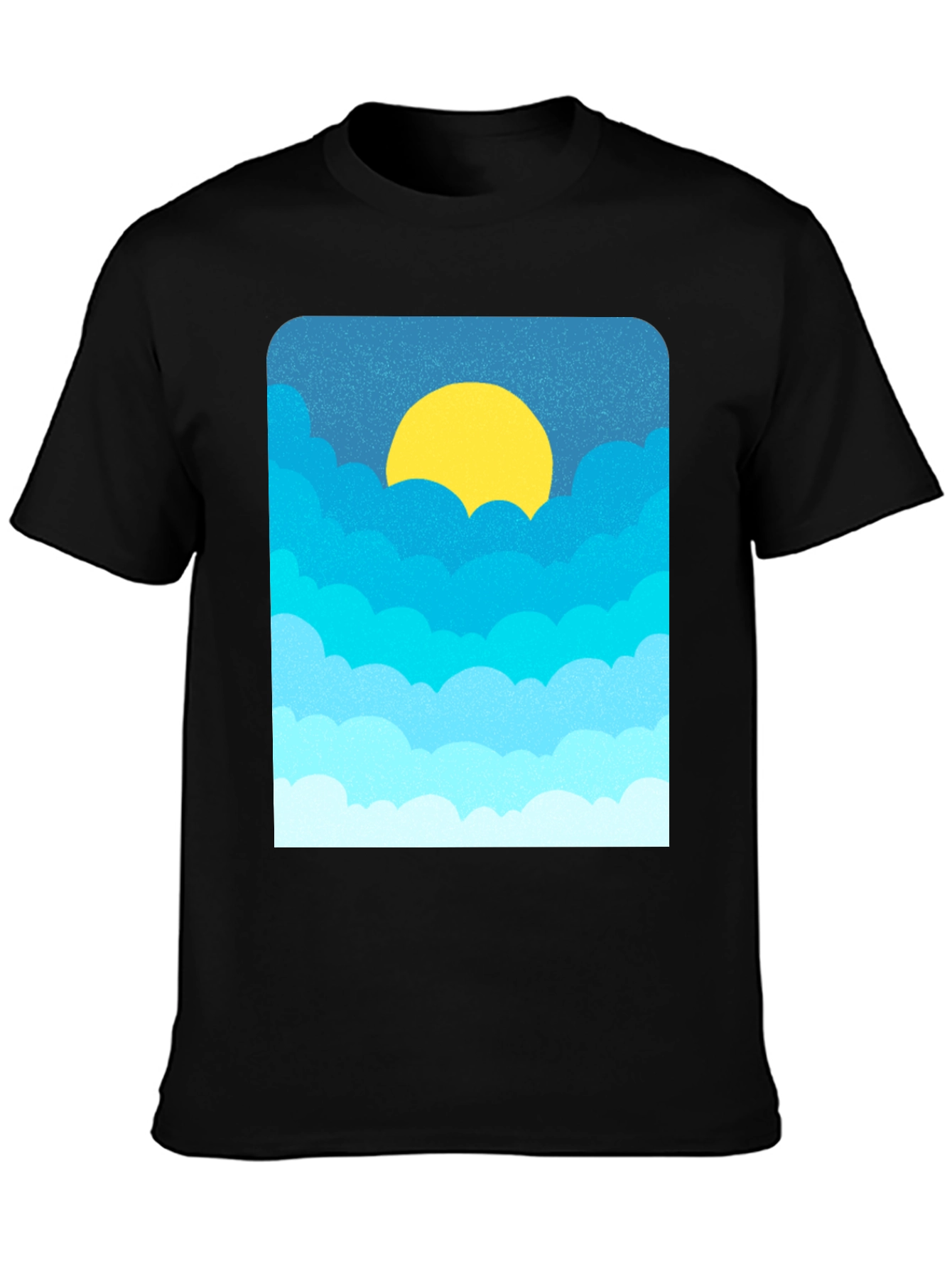 Cloudscape Graphic Tee - Black Cotton Blend