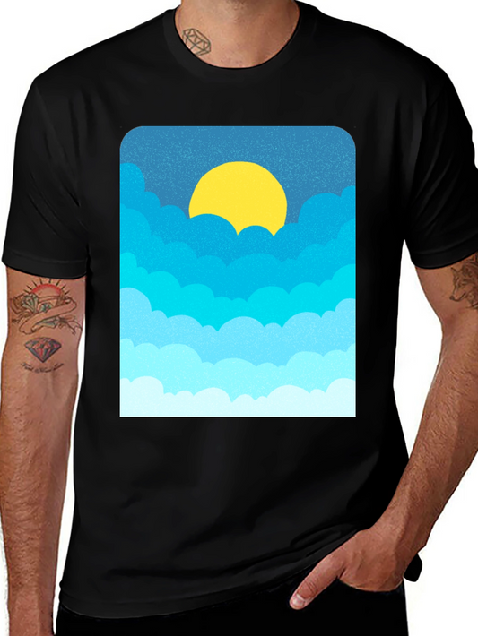 Cloudscape Graphic Tee - Black Cotton Blend