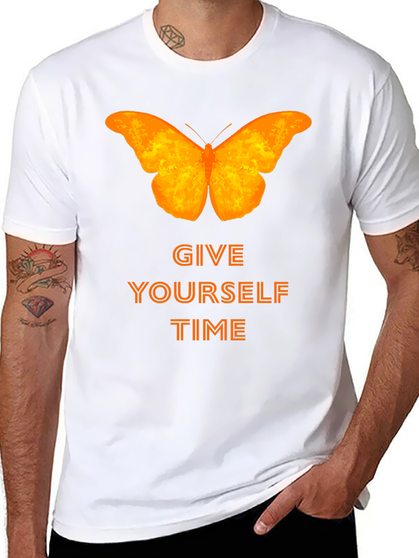 Butterfly Graphic T-Shirt: Give Yourself Time