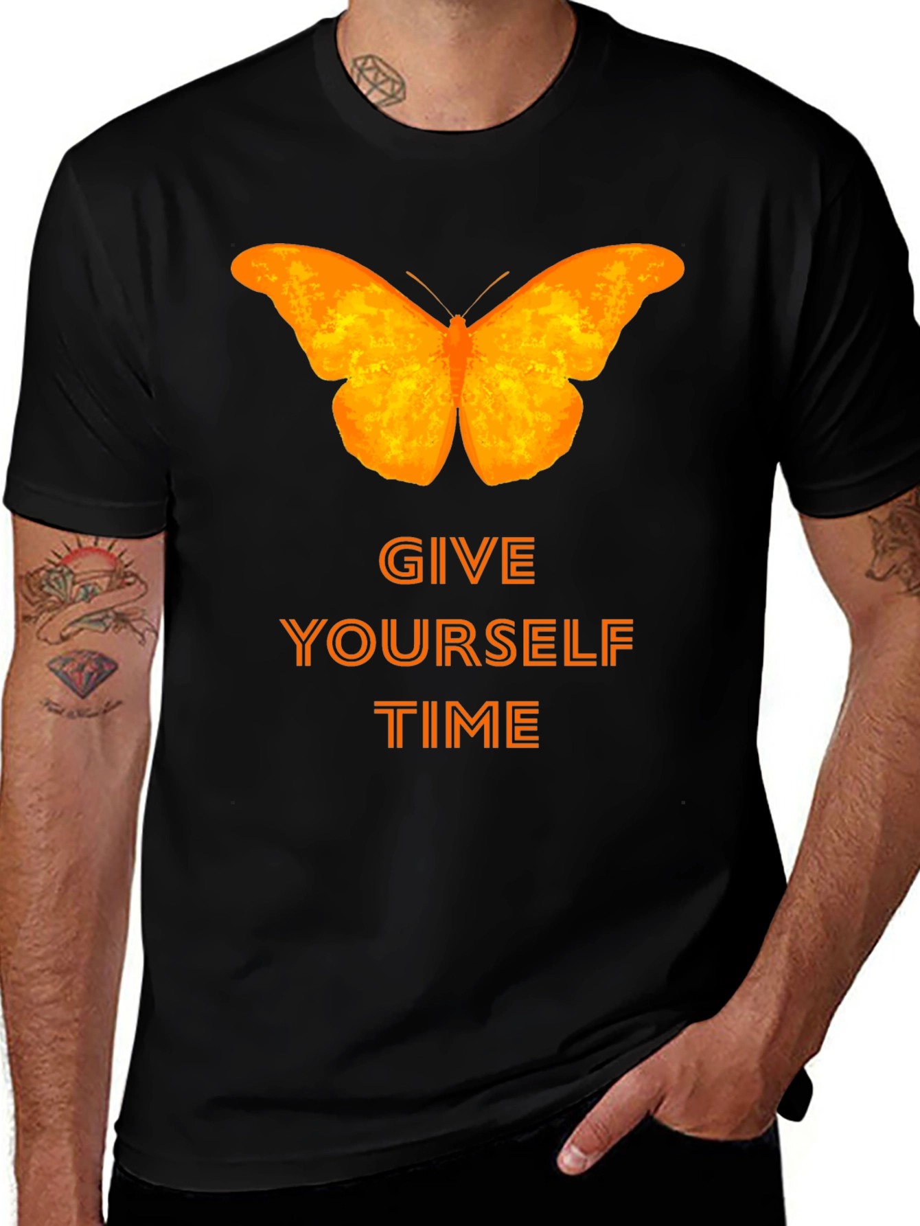 Butterfly Graphic T-Shirt: Give Yourself Time