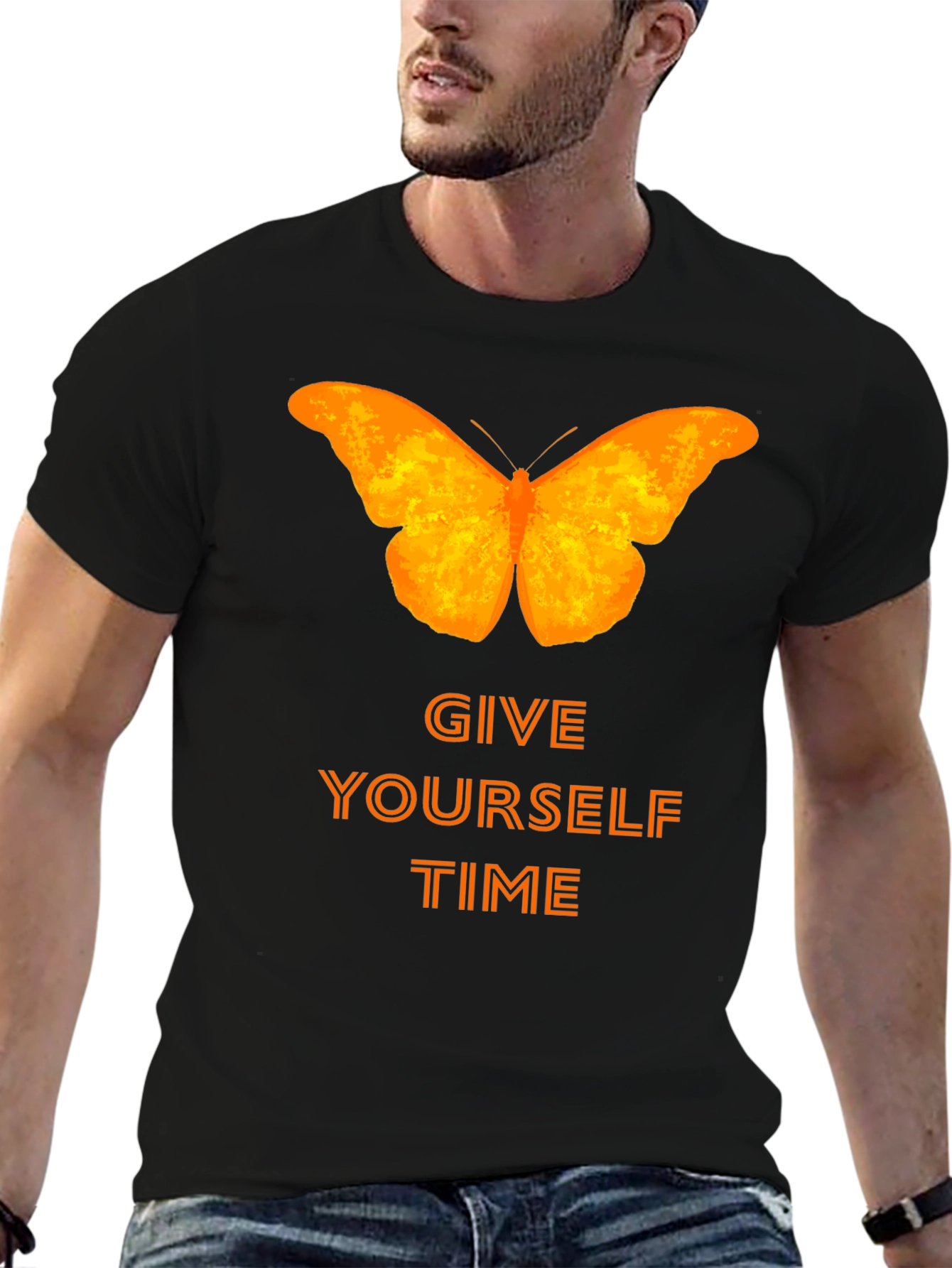 Butterfly Graphic T-Shirt: Give Yourself Time