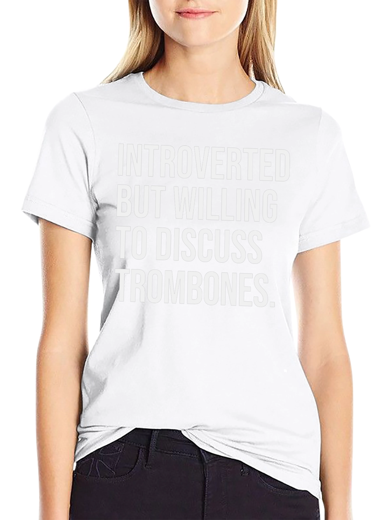 Introverted Trombone Enthusiast T-Shirt - Black