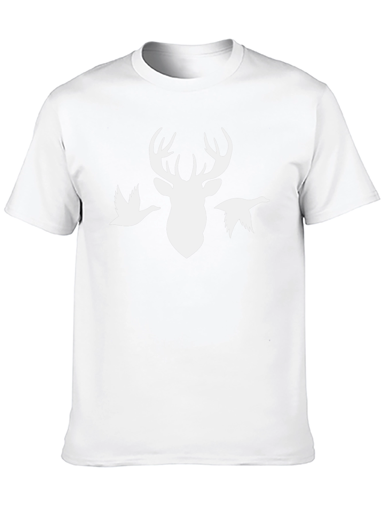 Hunting Deer Graphic Tee - Black Cotton T-Shirt