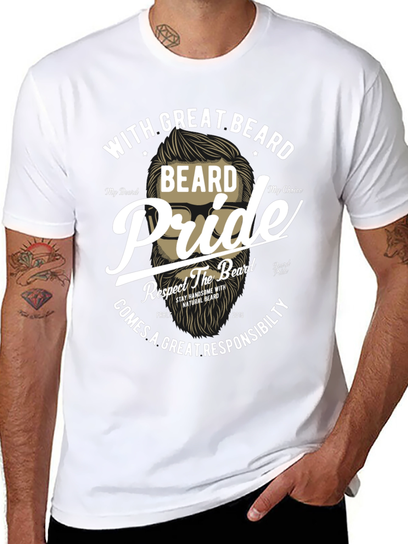 Beard Pride Graphic T-Shirt - Great Beard Responsibility