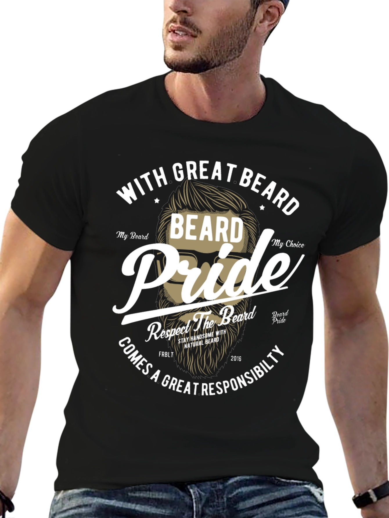 Beard Pride Graphic T-Shirt - Great Beard Responsibility