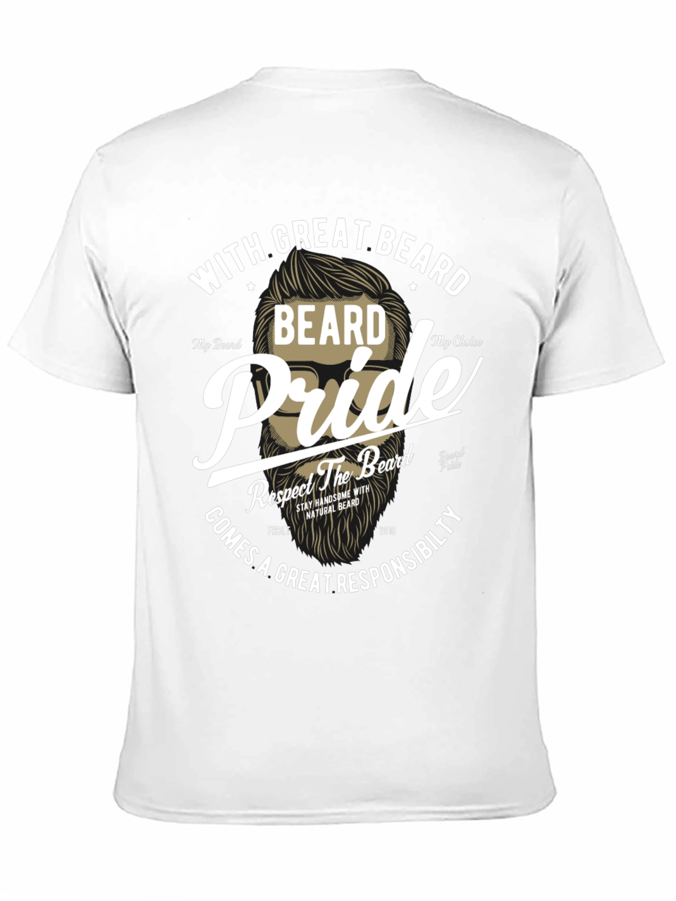 Beard Pride Graphic T-Shirt - Great Beard Responsibility