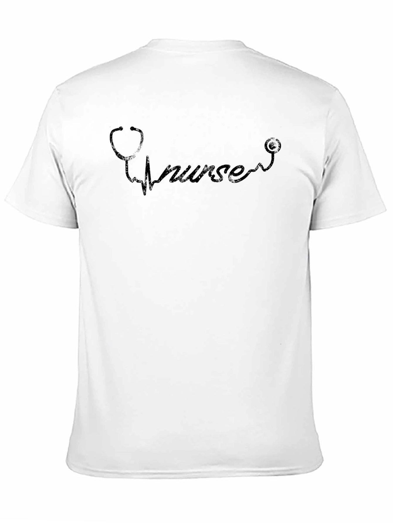 Nurse Stethoscope T-Shirt - Black Cotton Tee