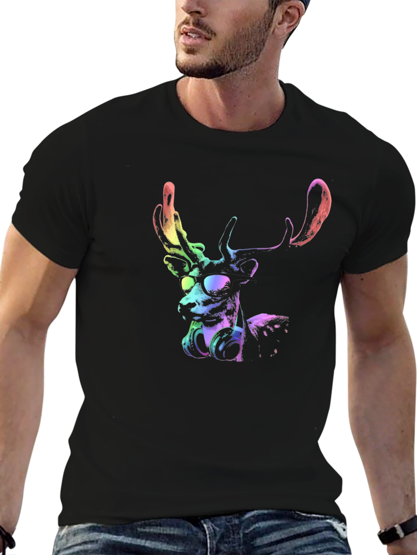 Cool Deer Graphic T-Shirt