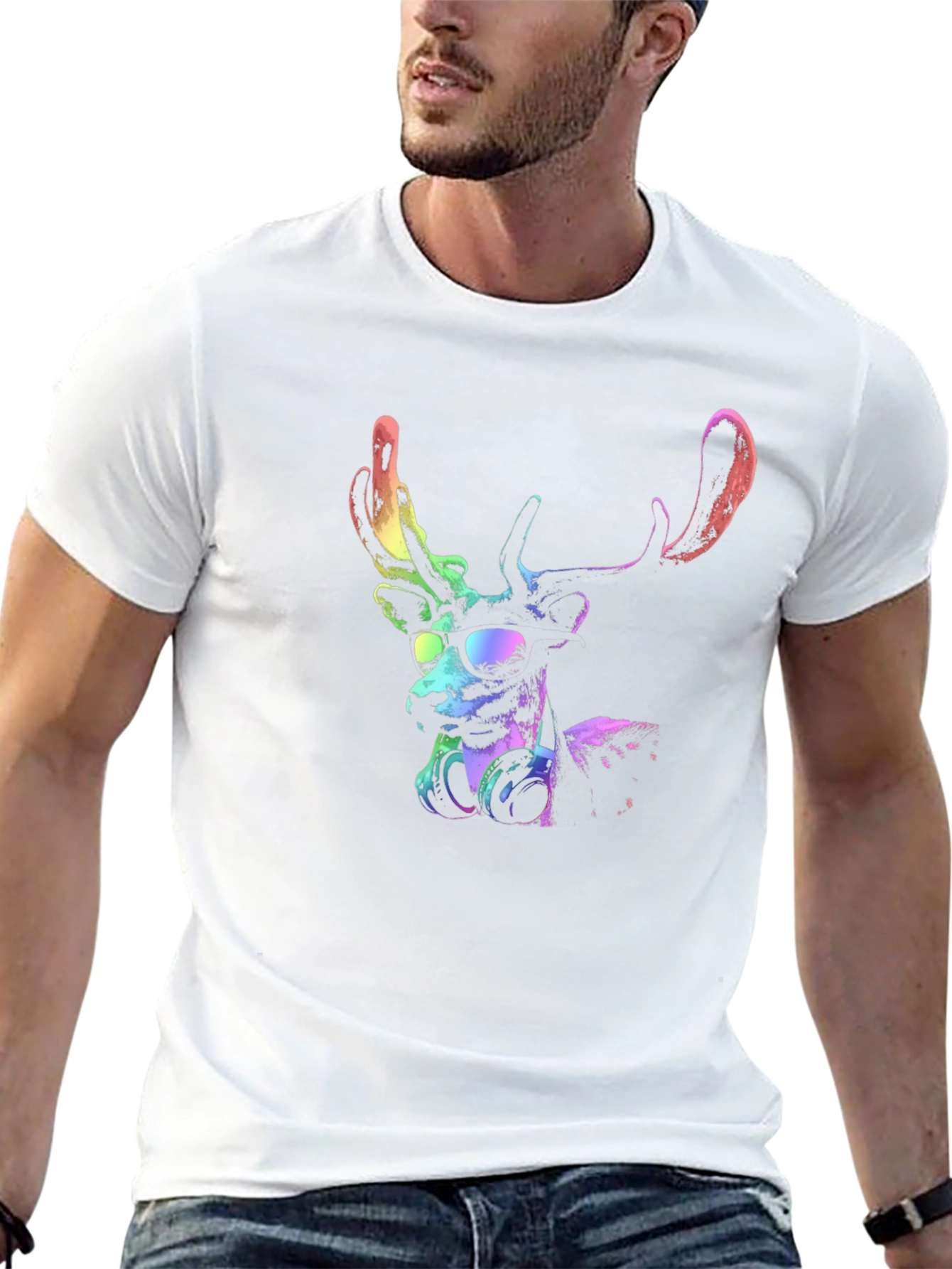 Cool Deer Graphic T-Shirt