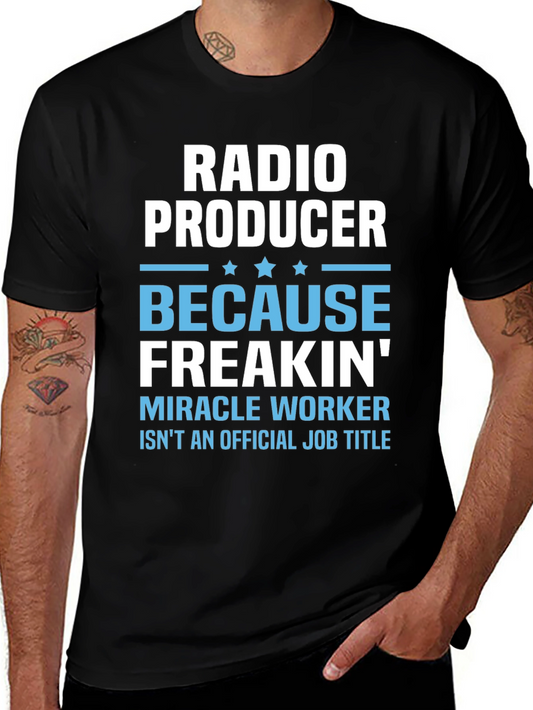 Radio Producer Funny Job Title T-Shirt