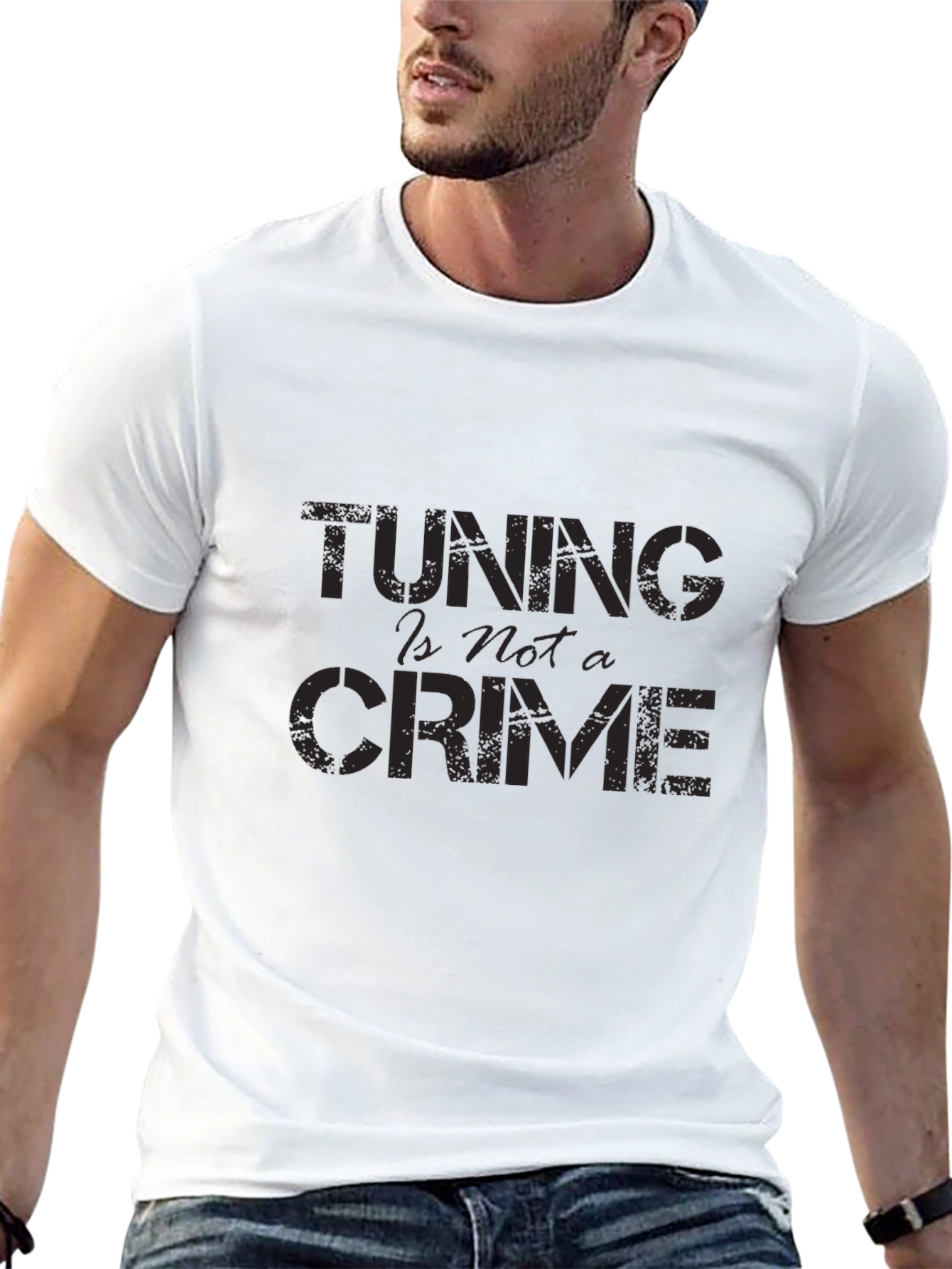 Tuning Is Not a Crime T-Shirt - Black