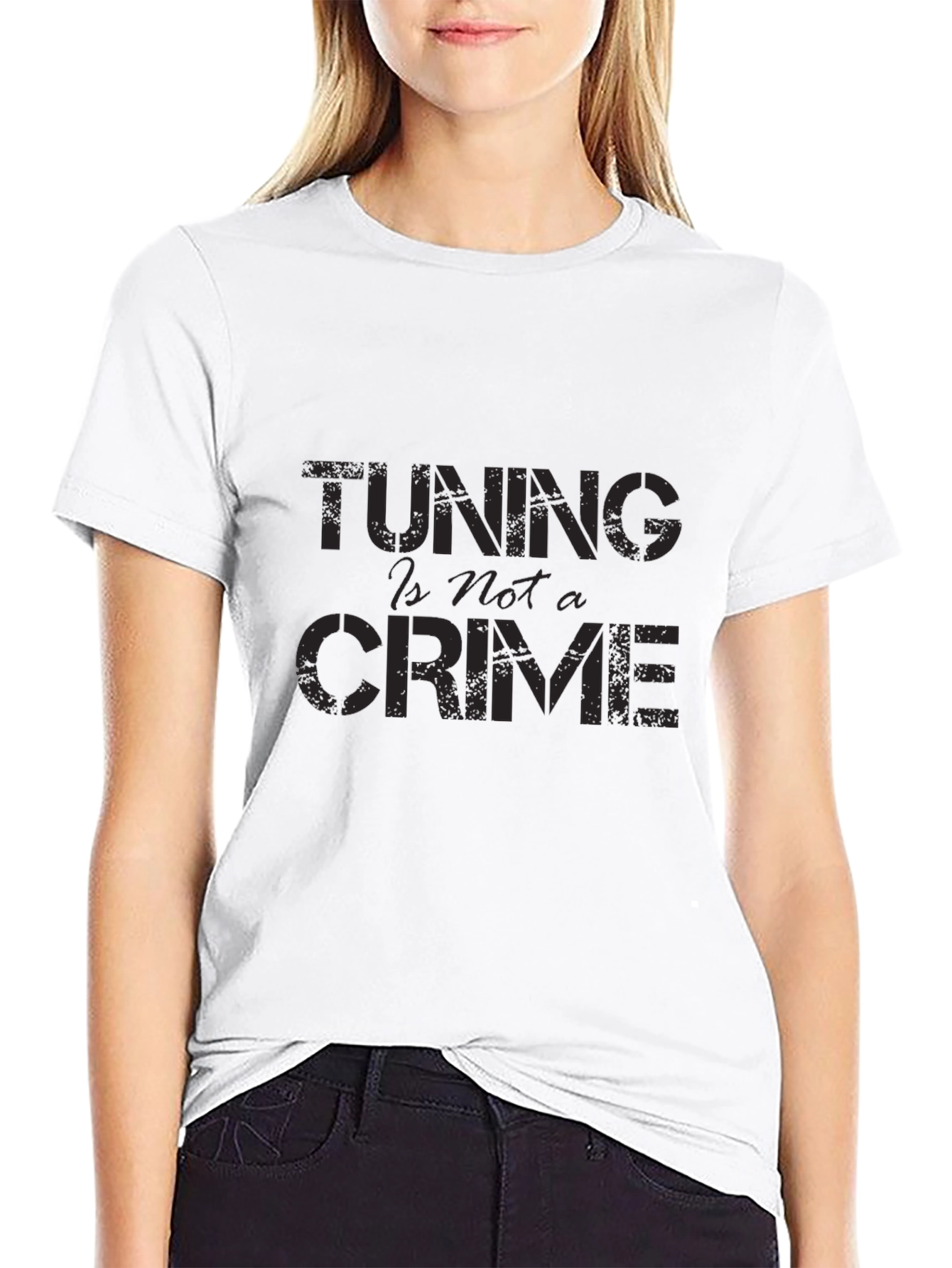 Tuning Is Not a Crime T-Shirt - Black