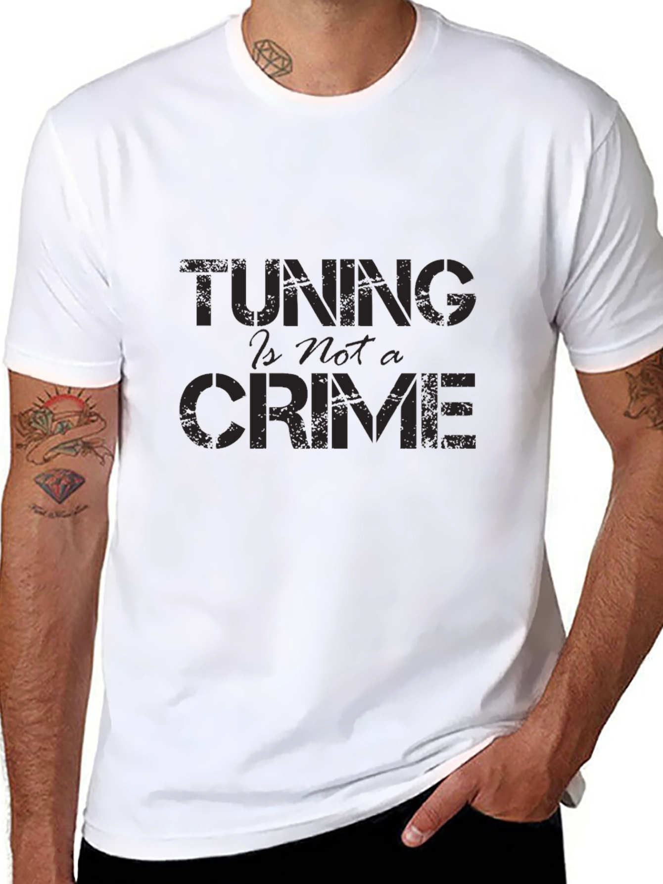 Tuning Is Not a Crime T-Shirt - Black