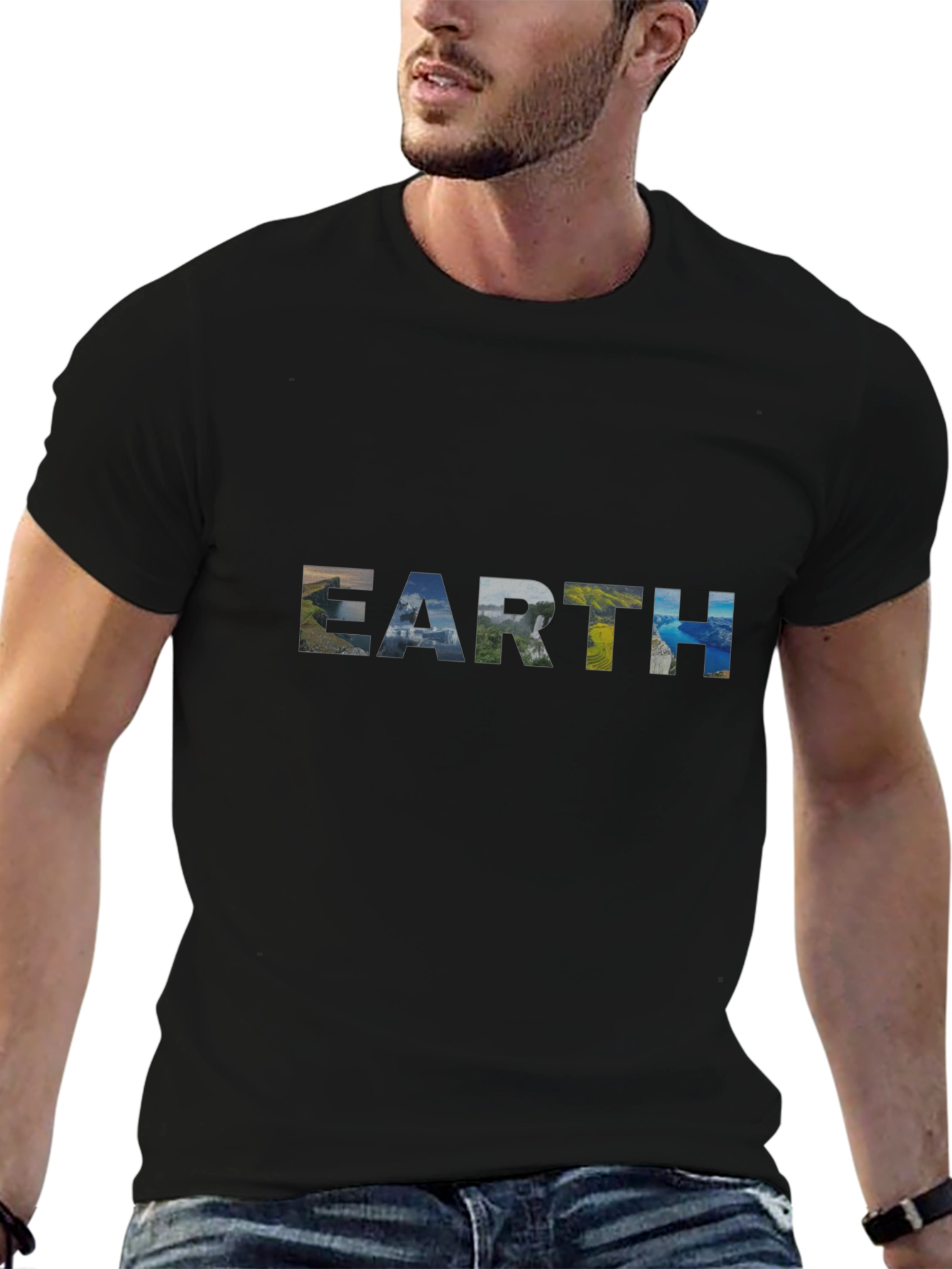Earth Graphic Black T-Shirt