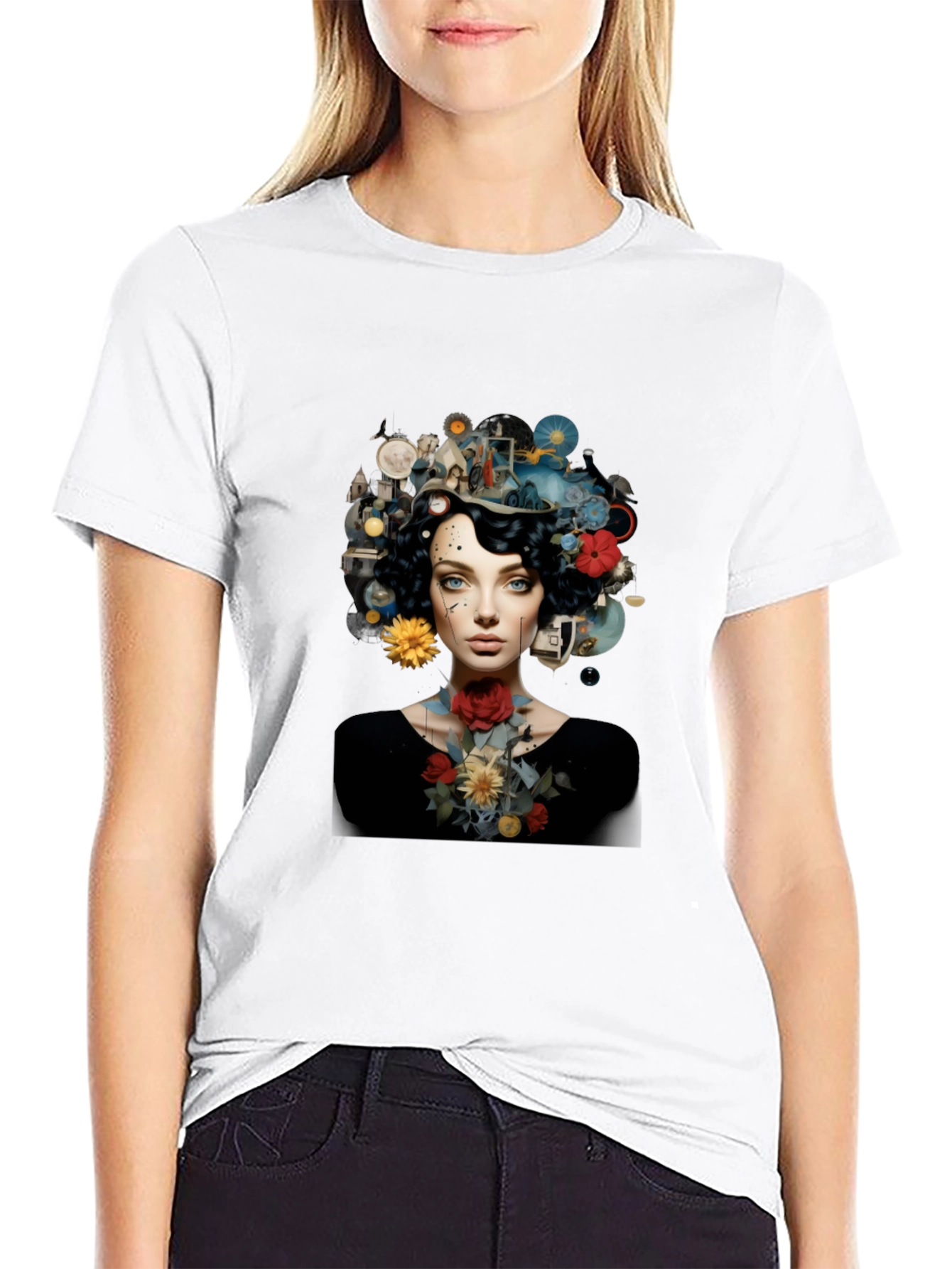 Surreal Portrait Tee - Artistic Fashion
