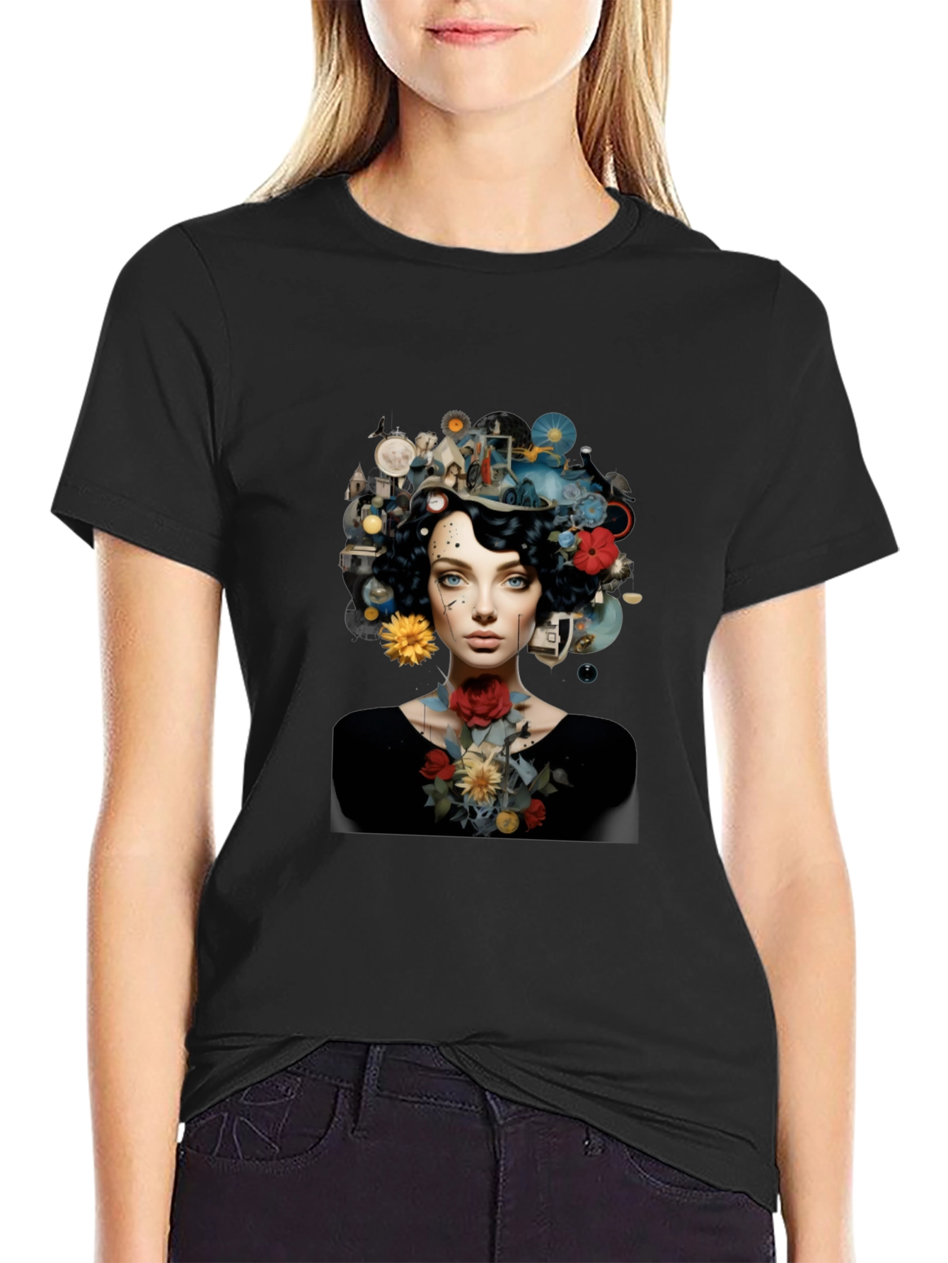 Surreal Portrait Tee - Artistic Fashion
