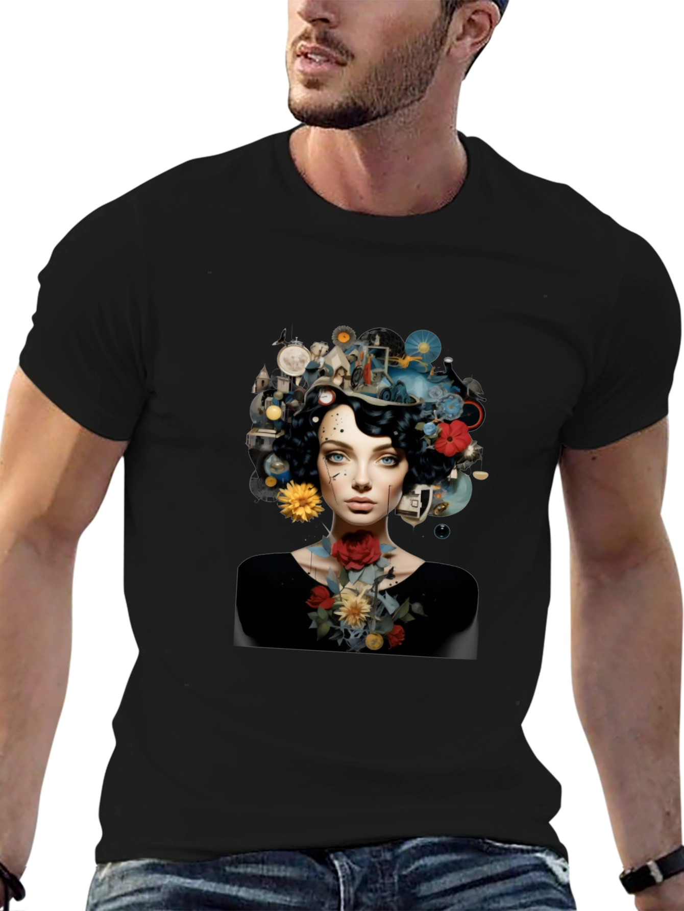 Surreal Portrait Tee - Artistic Fashion