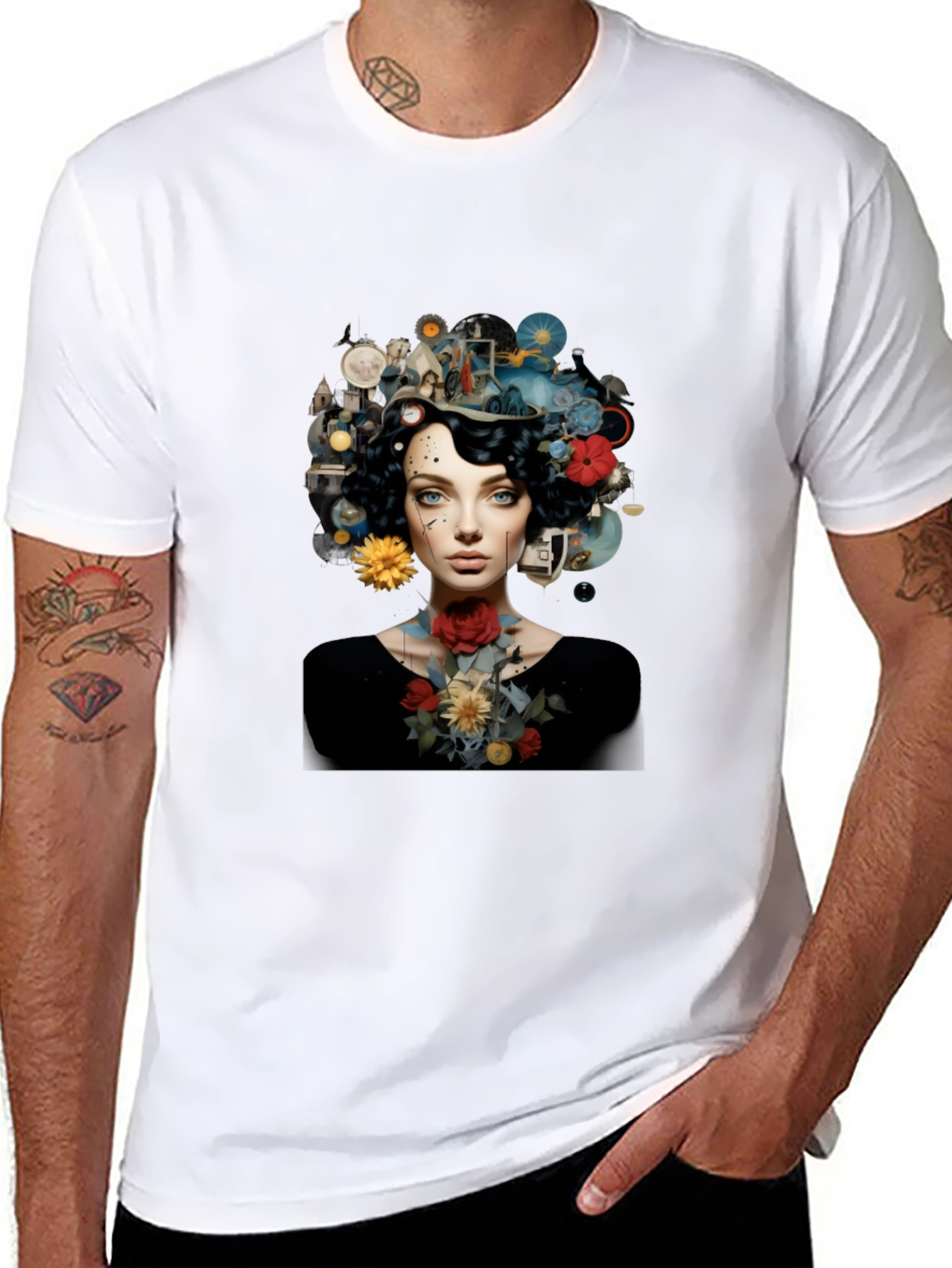 Surreal Portrait Tee - Artistic Fashion