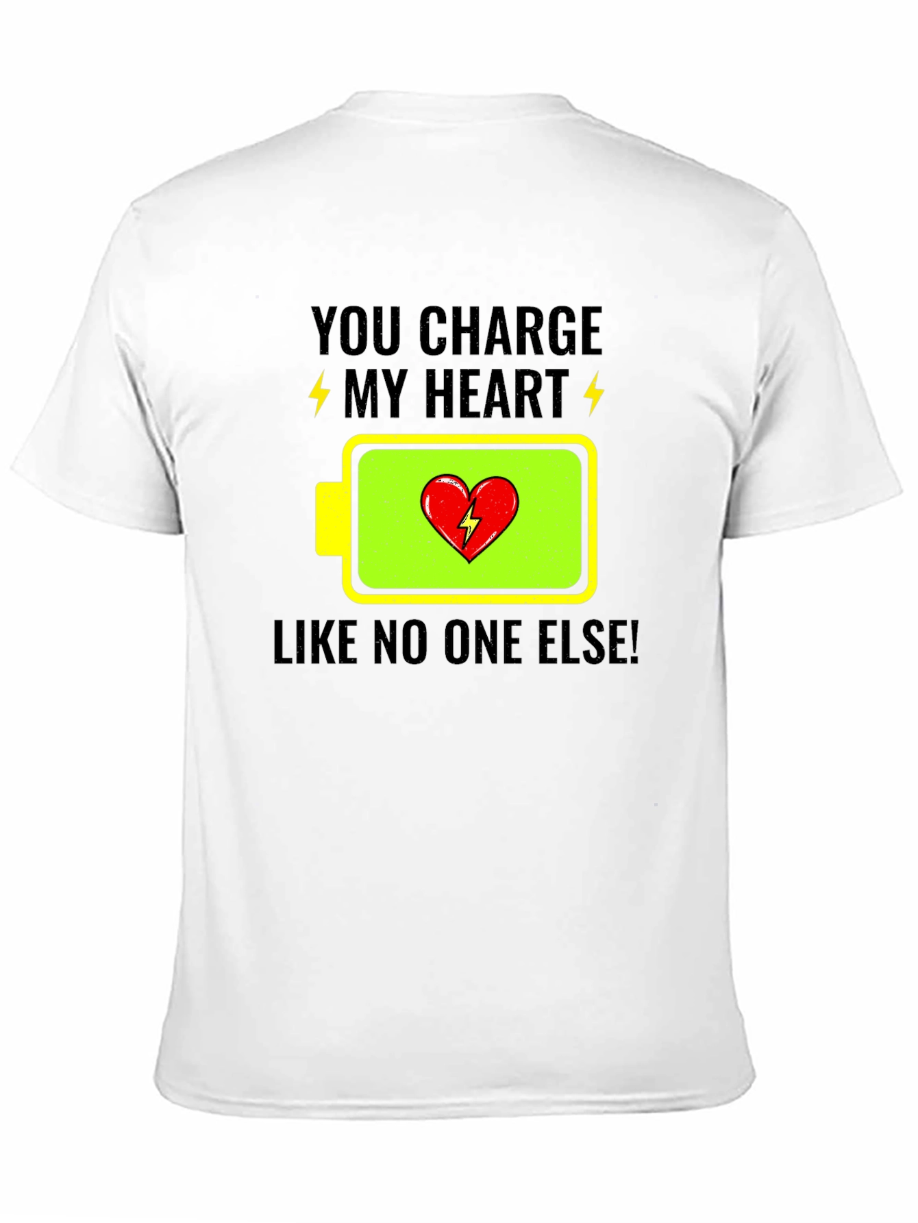 You Charge My Heart Graphic Tee - Black T-Shirt