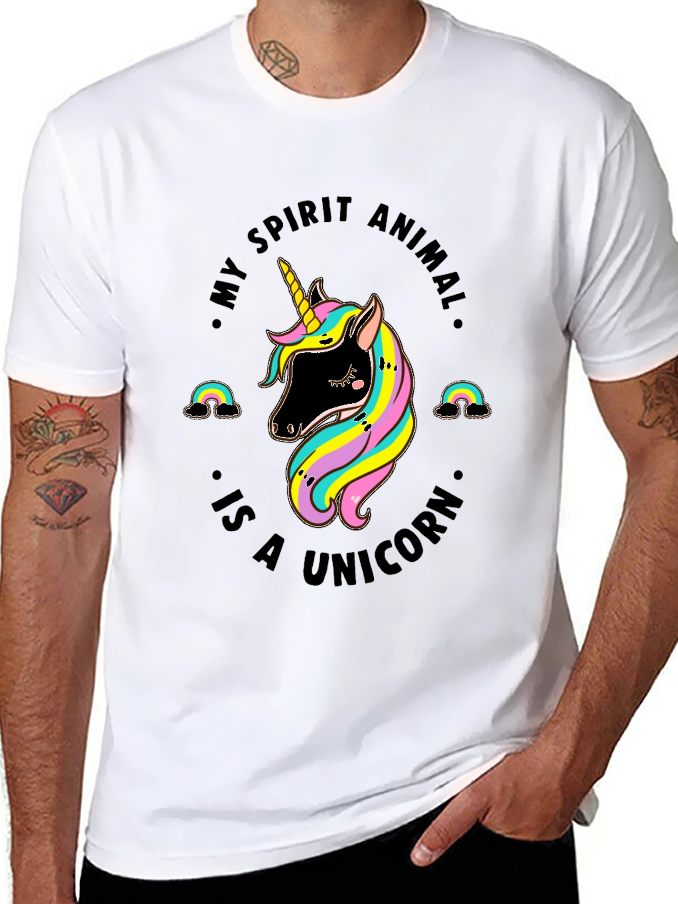 Unicorn Spirit Animal Graphic Tee