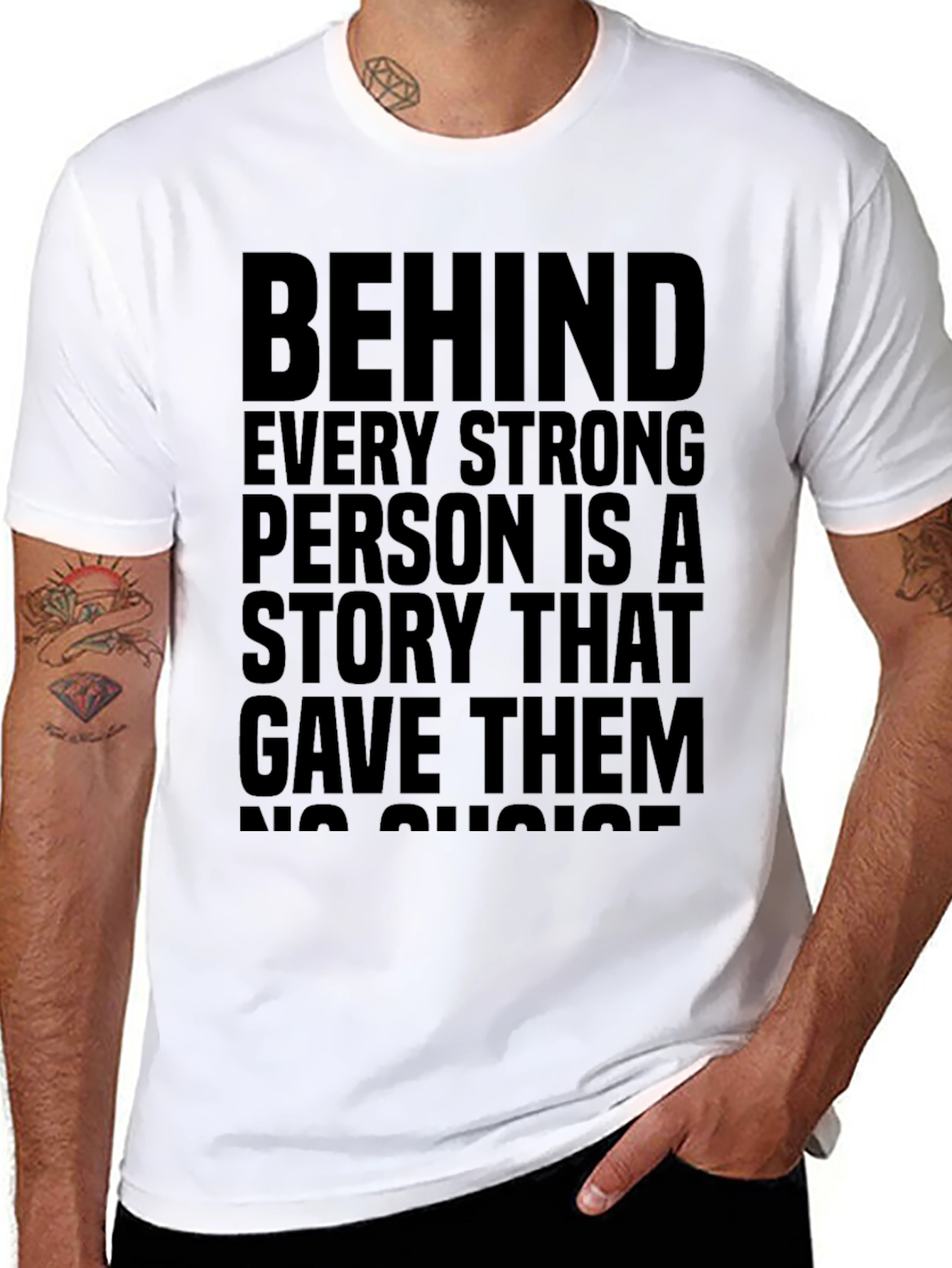 Strong Person Story Black T-Shirt