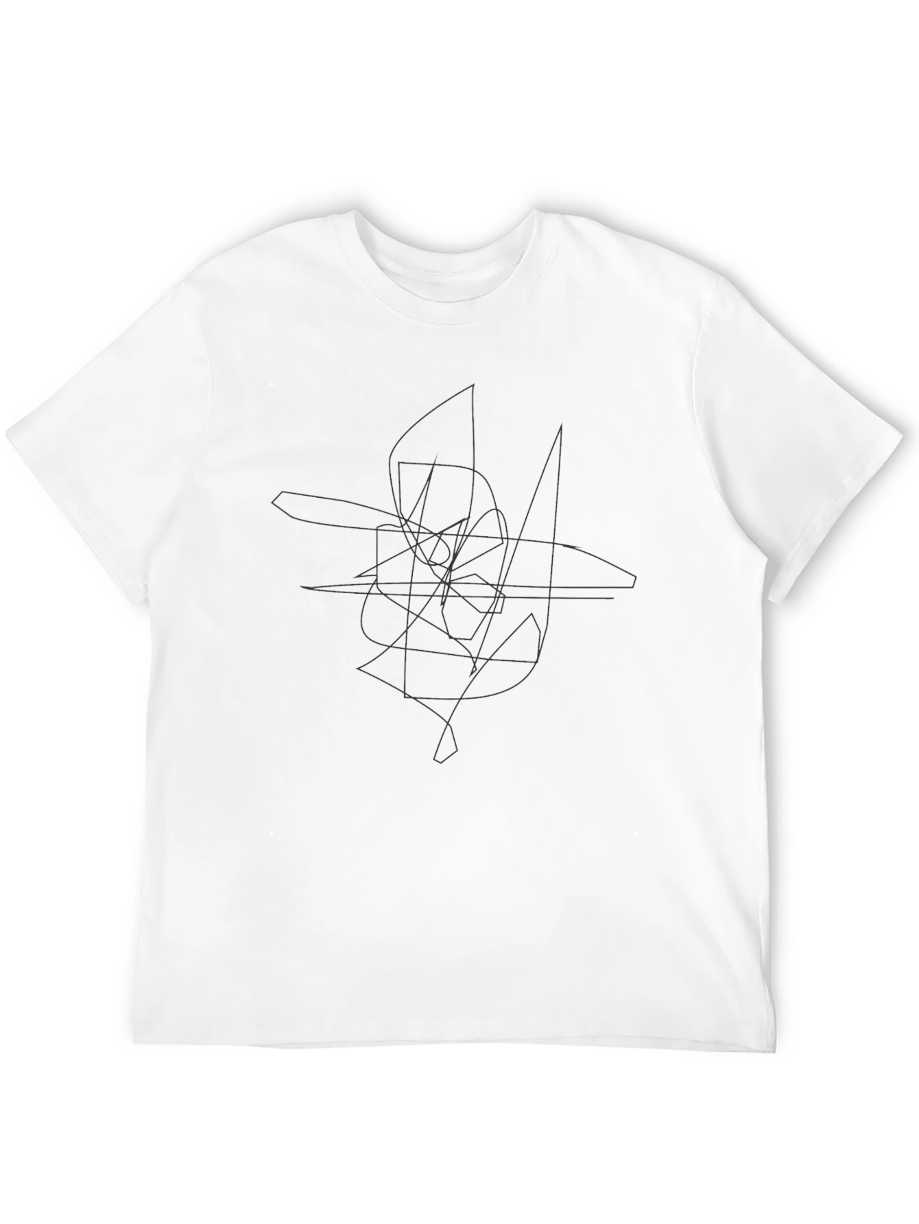 Abstract Line Art Black T-Shirt - Modern Graphic Tee