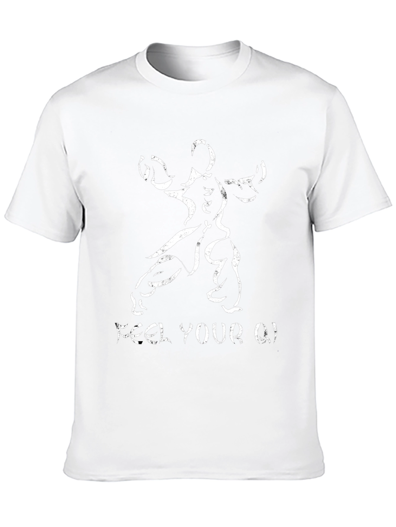 Feel Your Qi Black Graphic T-Shirt