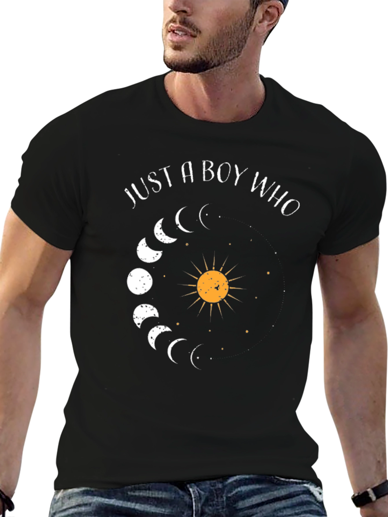 Just a Boy Who Loves the Moon Phases T-Shirt