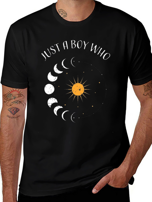 Just a Boy Who Loves the Moon Phases T-Shirt