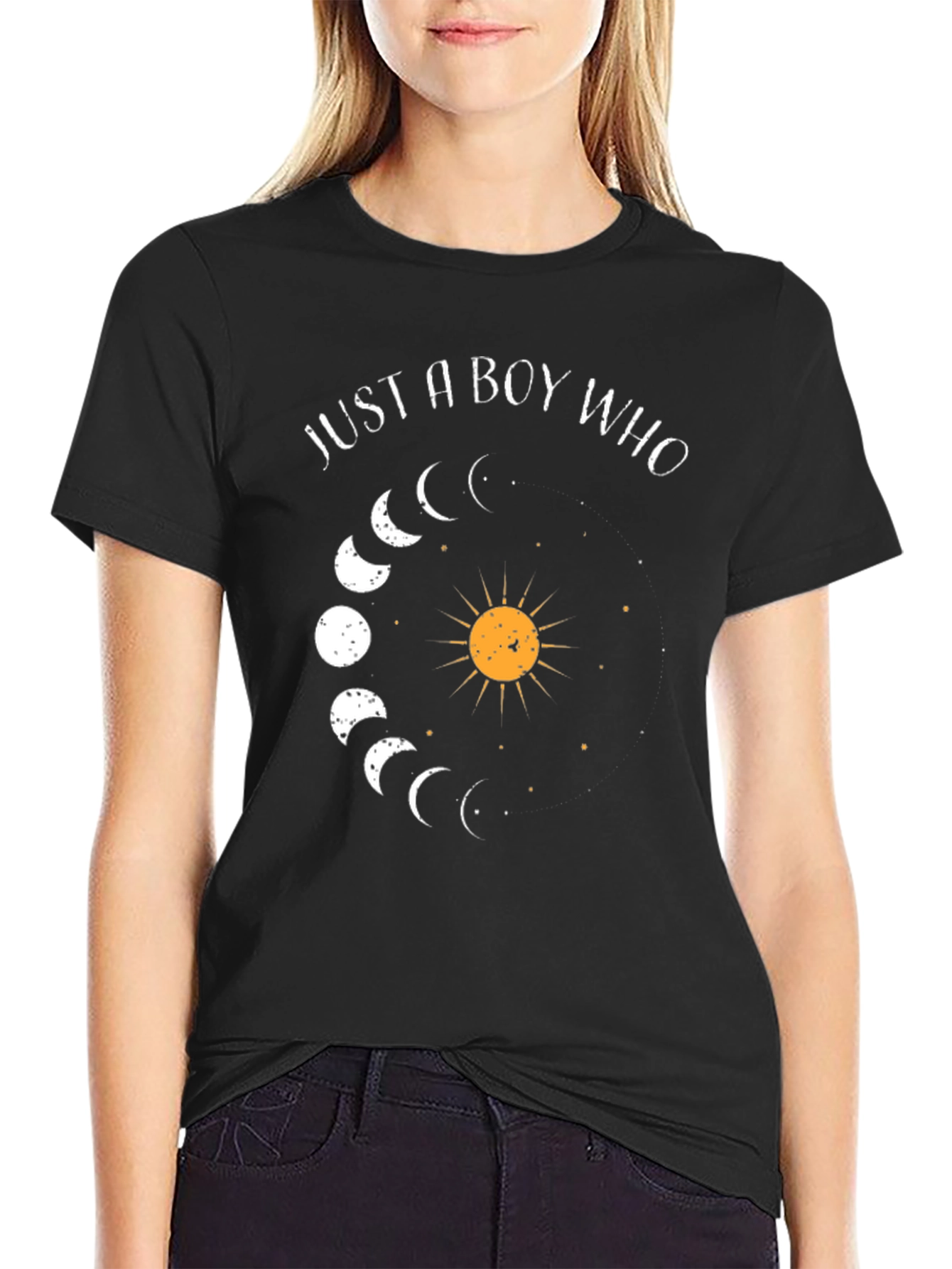 Just a Boy Who Loves the Moon Phases T-Shirt