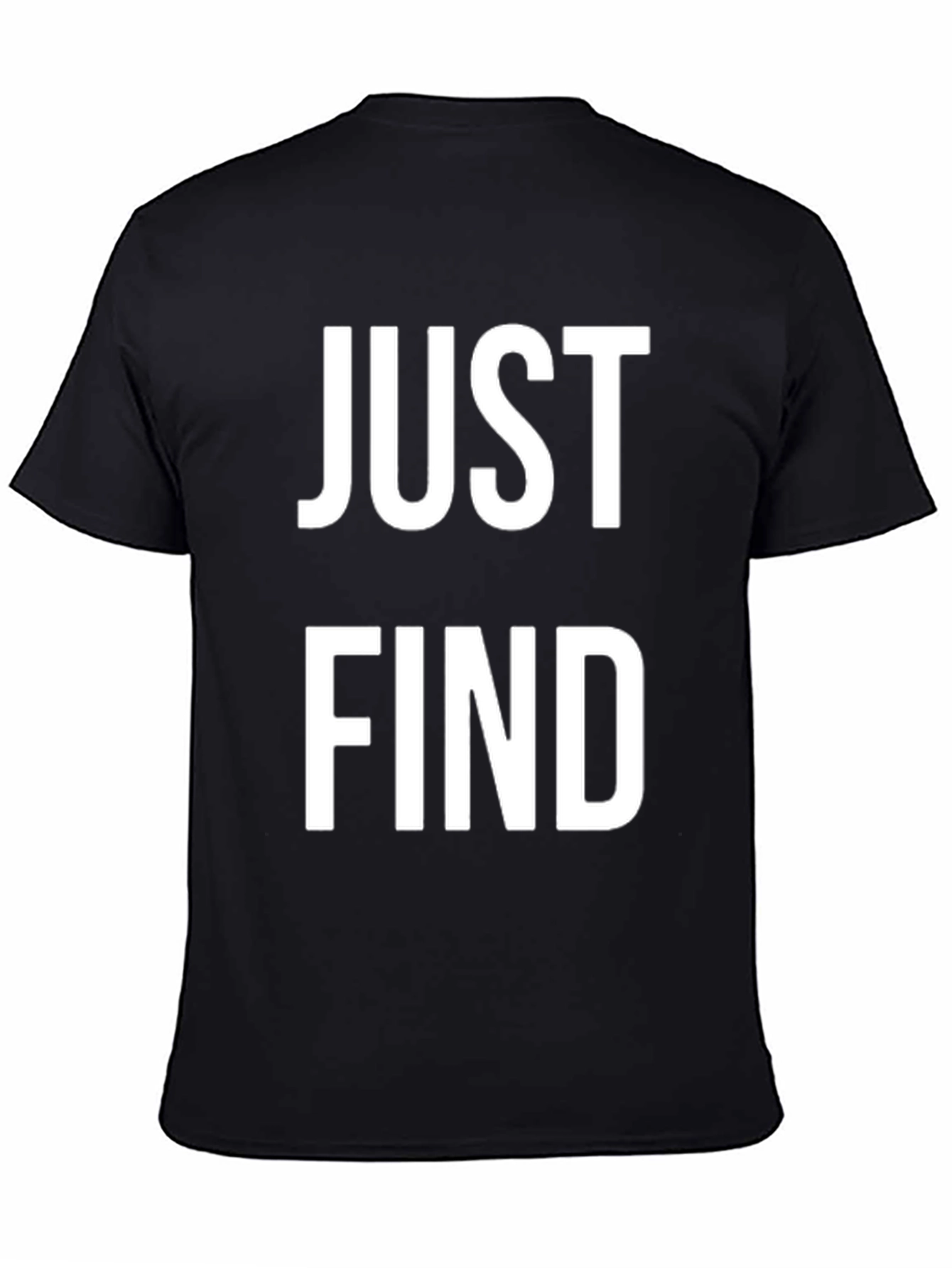 Just Find T-Shirt - Black Cotton Blend