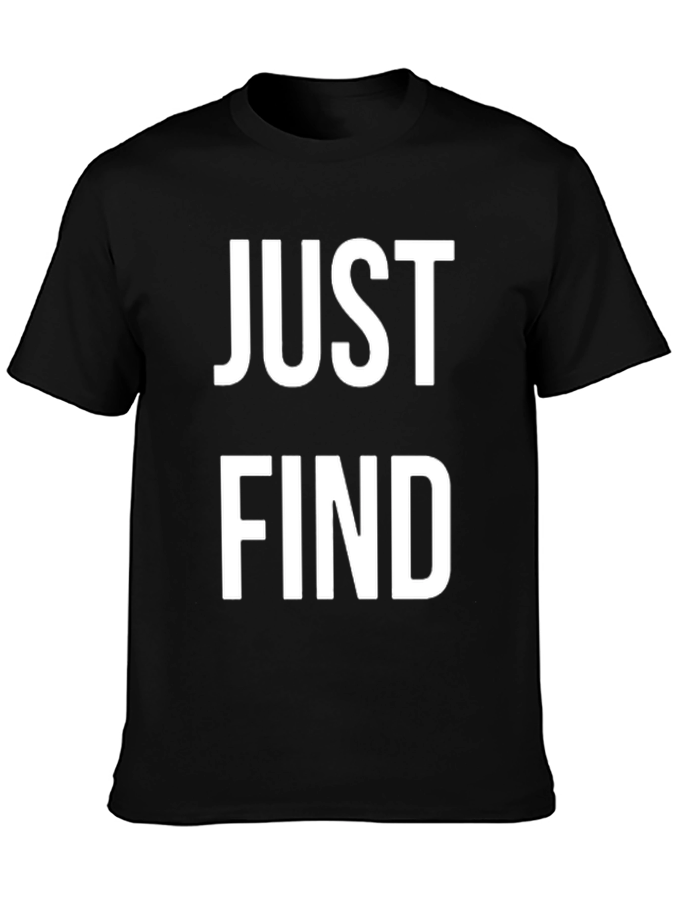 Just Find T-Shirt - Black Cotton Blend