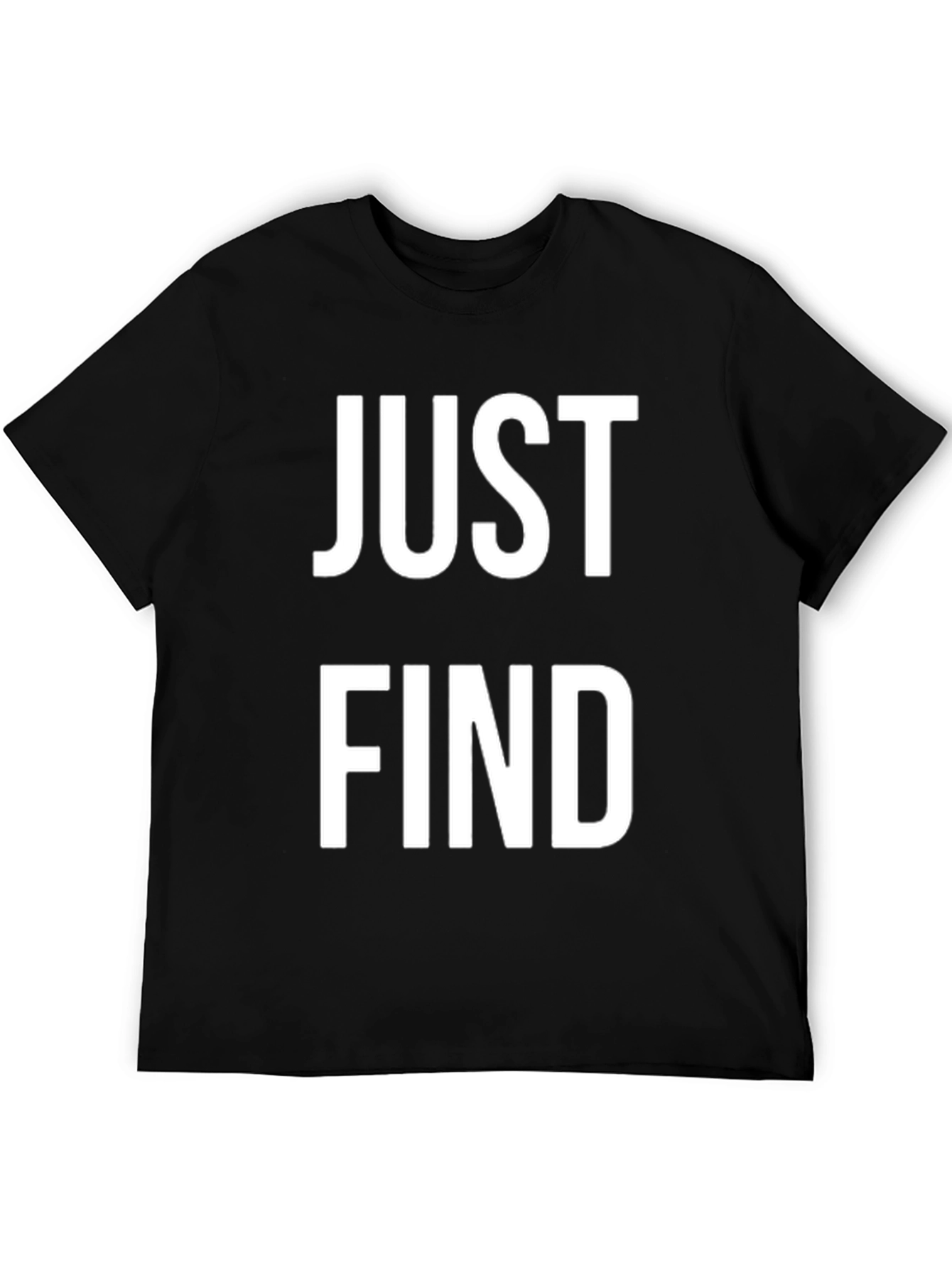 Just Find T-Shirt - Black Cotton Blend