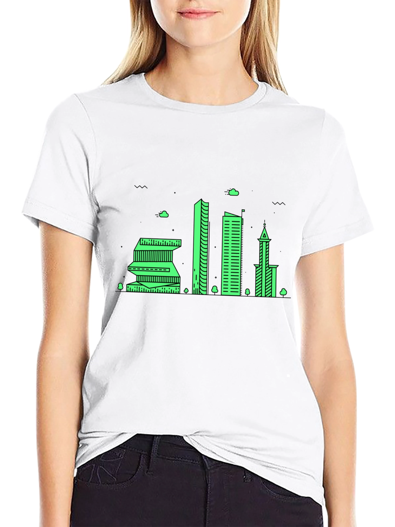 Cityscape Graphic Tee - Modern Urban Design