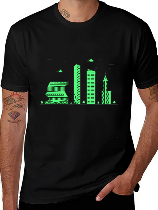 Cityscape Graphic Tee - Modern Urban Design