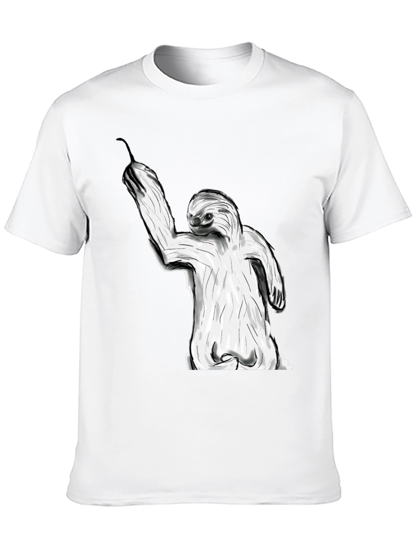Sloth Graphic Tee - Black Casual Style