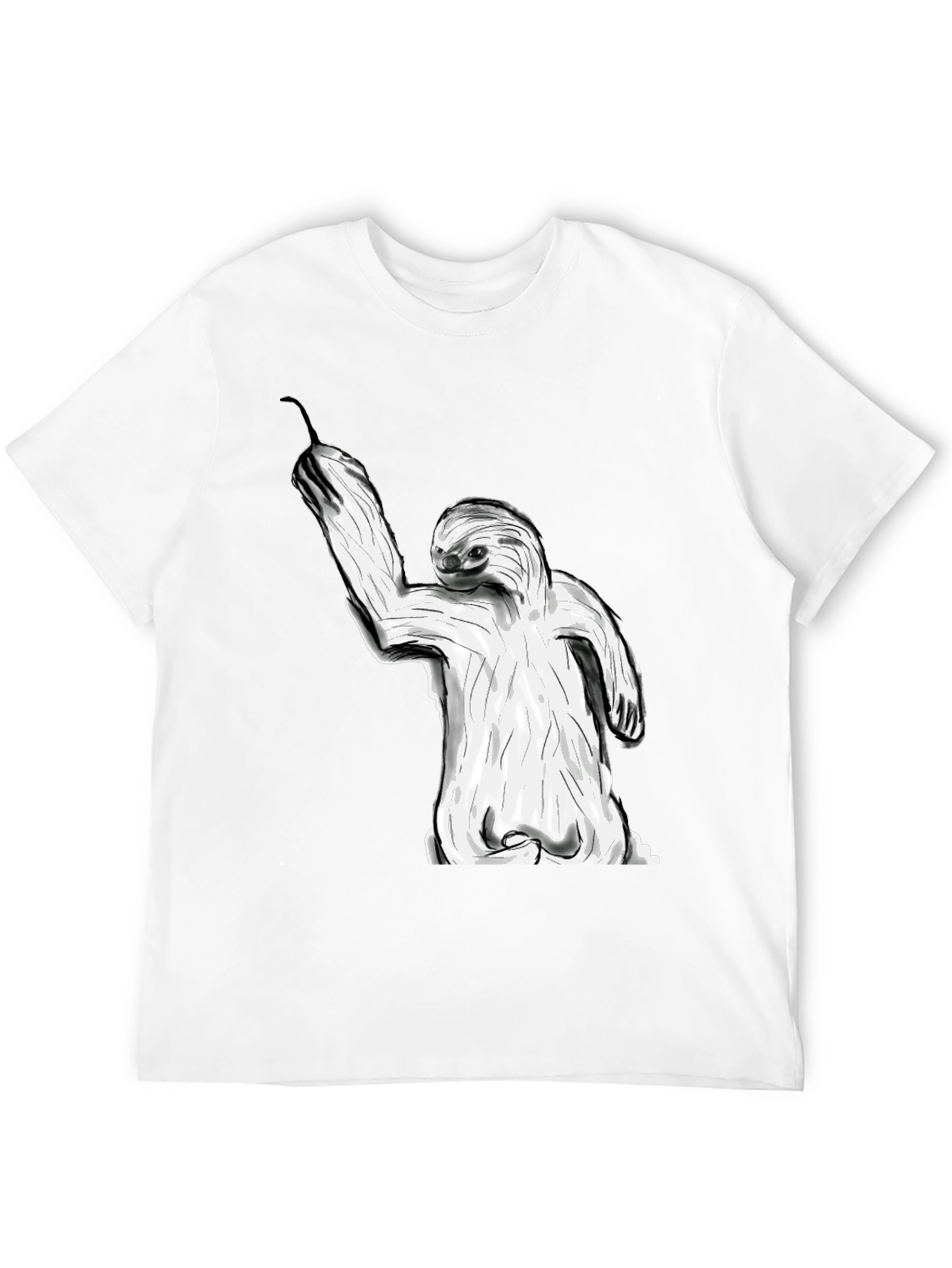 Sloth Graphic Tee - Black Casual Style