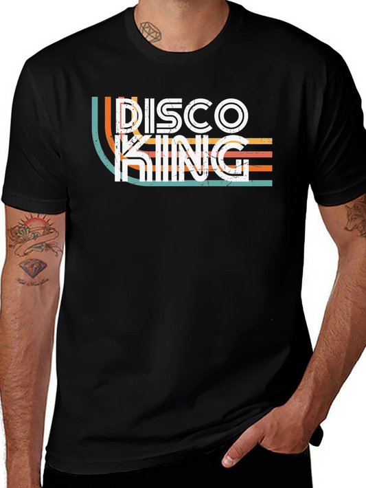 Retro Disco King Graphic Tee - Vintage Style