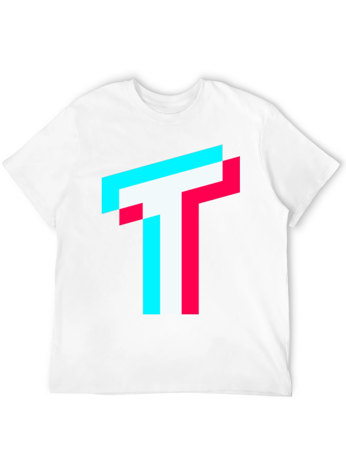 Trendy Glitch T Logo Black T-Shirt
