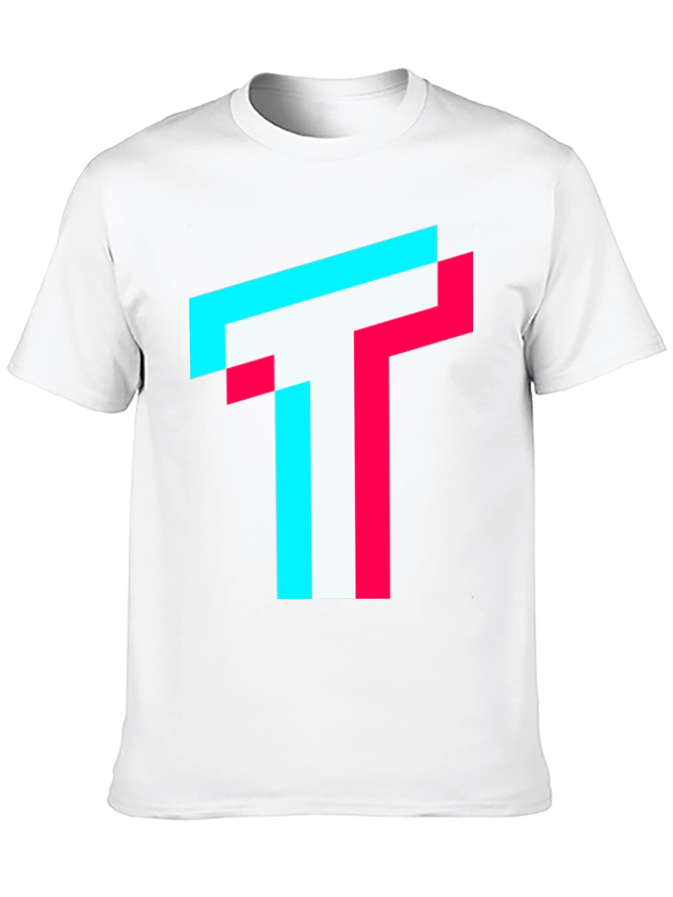 Trendy Glitch T Logo Black T-Shirt
