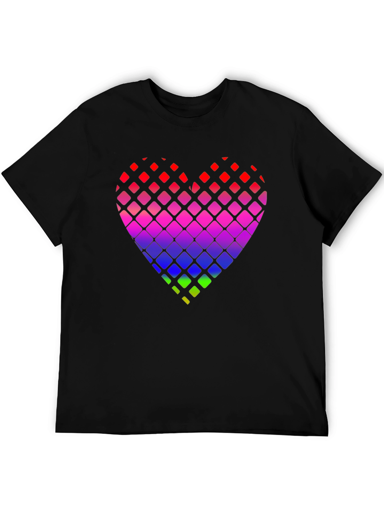Rainbow Pixel Heart Graphic Tee