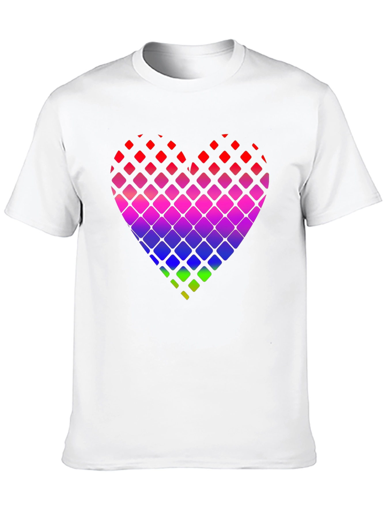 Rainbow Pixel Heart Graphic Tee